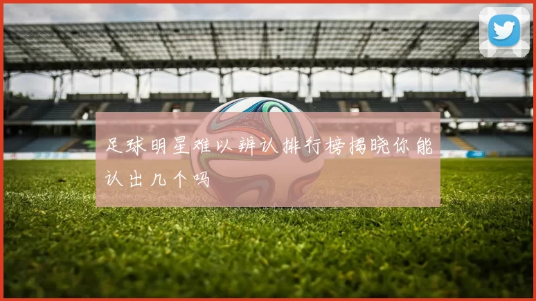 足球明星难以辨认排行榜揭晓你能认出几个吗